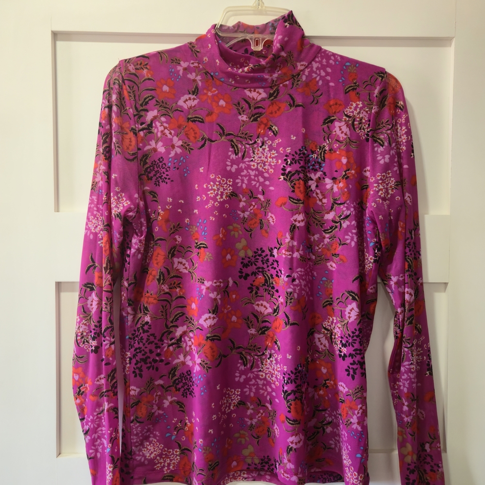 Vibrant Floral Long Sleeve Blouse